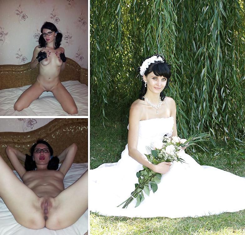 25P Real Amateur Brides Dressed Undressed 12
