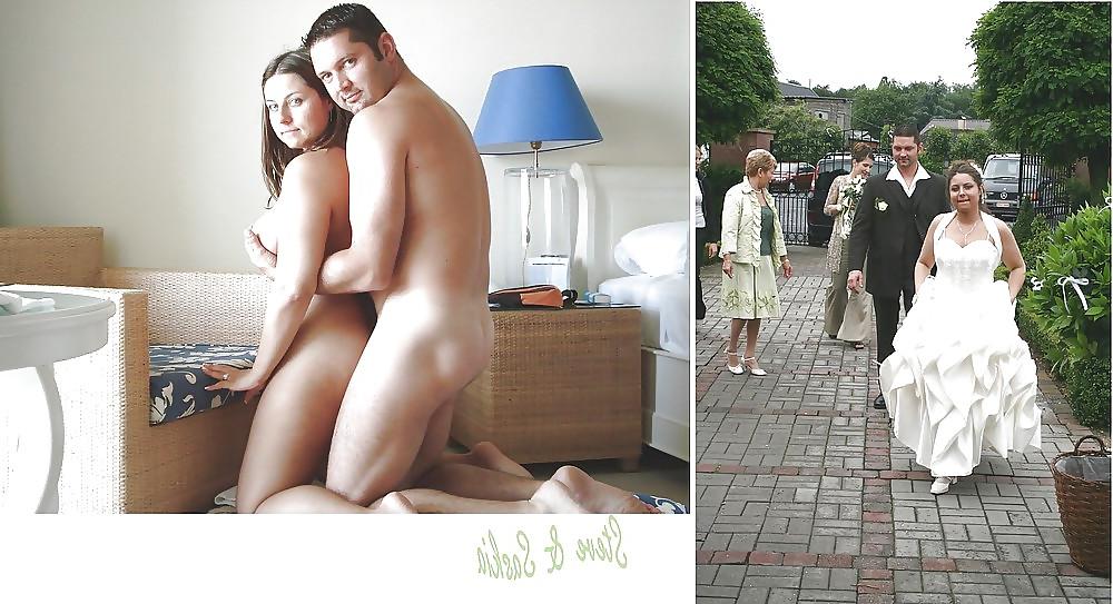 25P Real Amateur Brides Dressed Undressed 12