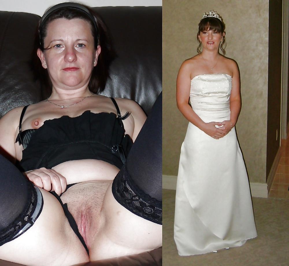 25P Real Amateur Brides Dressed Undressed 12
