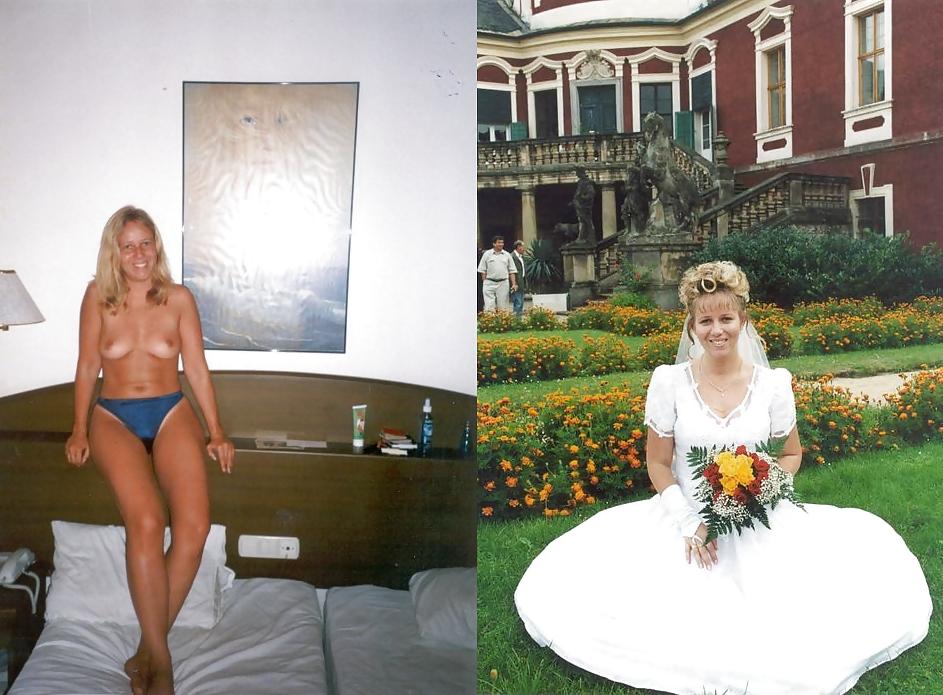 25P Real Amateur Brides Dressed Undressed 12