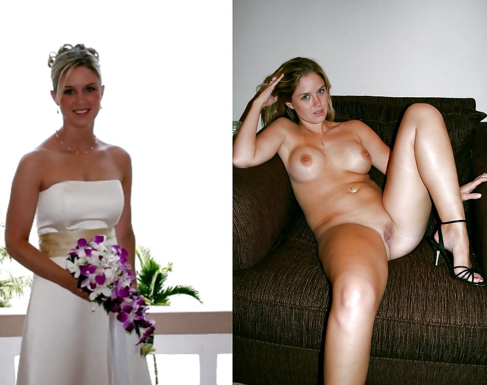25P Real Amateur Brides Dressed Undressed 12