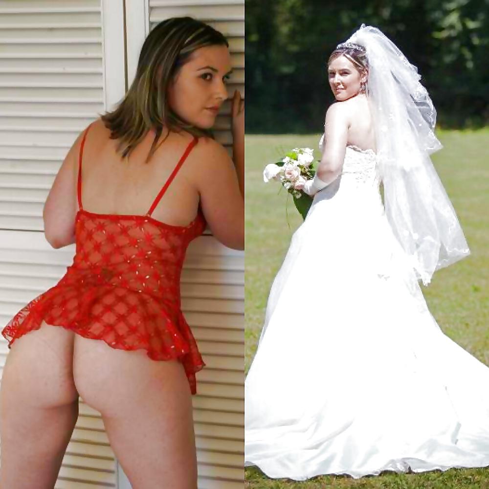 25P Real Amateur Brides Dressed Undressed 12