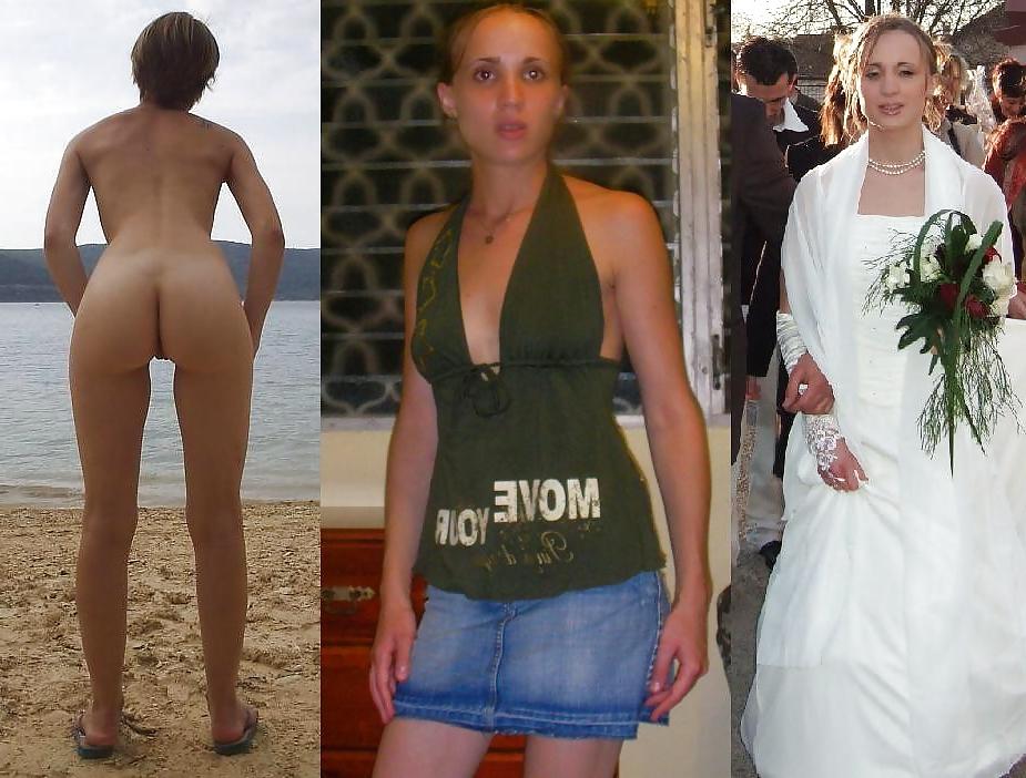 25P Real Amateur Brides Dressed Undressed