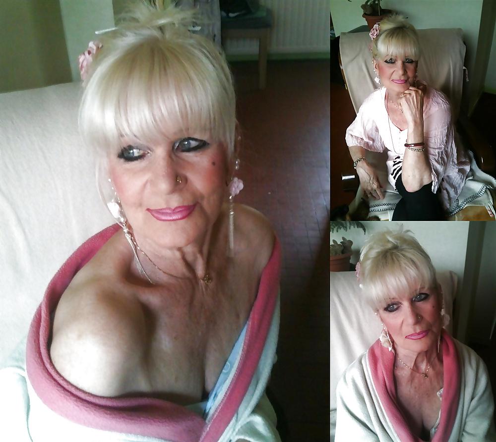4P Alluring Granny! (GILF, Bathrobe, Cleavage, Non-Nude)