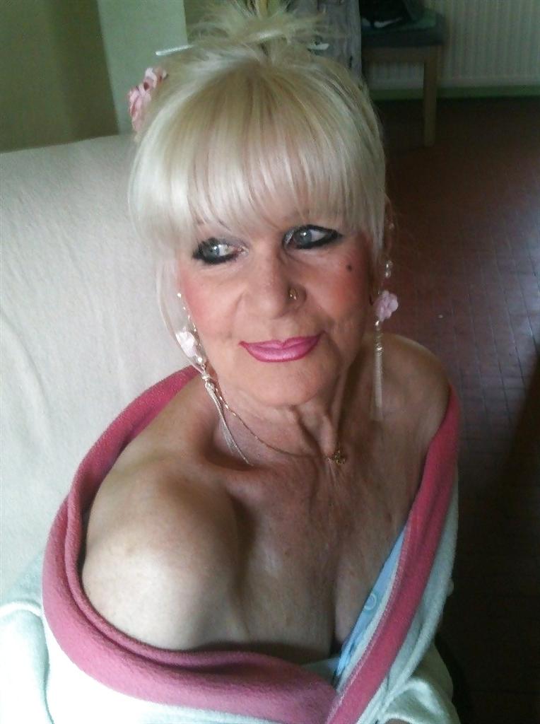 4P Alluring Granny! (GILF, Bathrobe, Cleavage, Non-Nude)