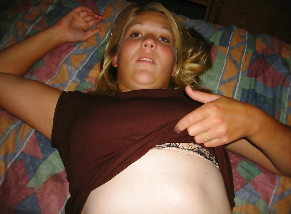9P Cute Shaved Amateur Blonde Teen Poses For Boyfriend