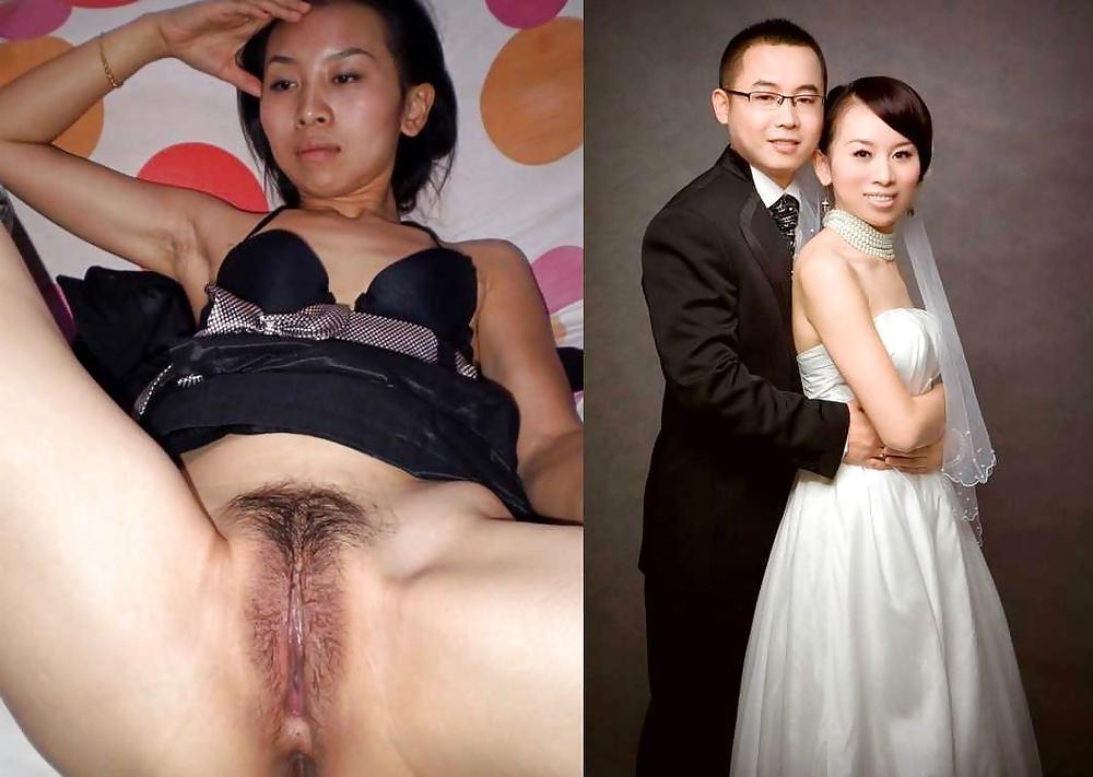 25P Real Amateur Brides Dressed Undressed 14