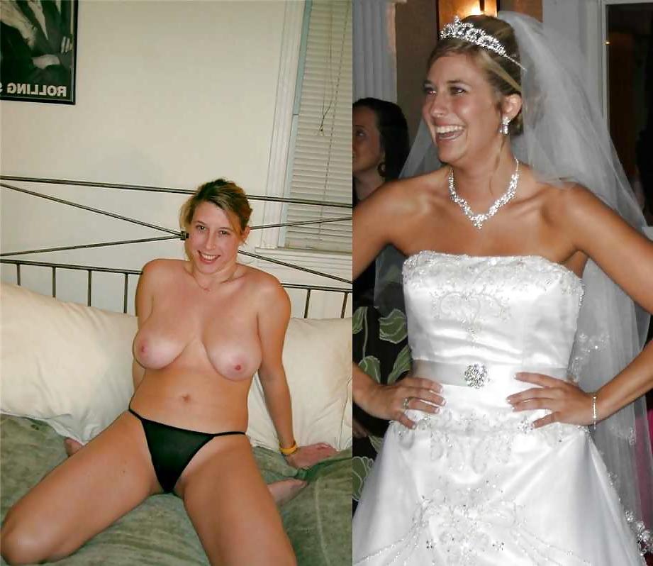 25P Real Amateur Brides Dressed Undressed 14