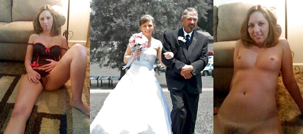 25P Real Amateur Brides Dressed Undressed 14