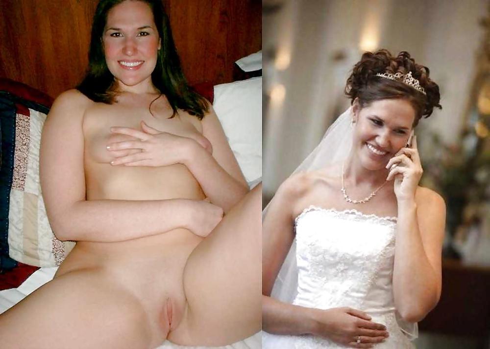 25P Real Amateur Brides Dressed Undressed 14