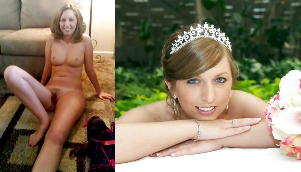 25P Real Amateur Brides Dressed Undressed 14