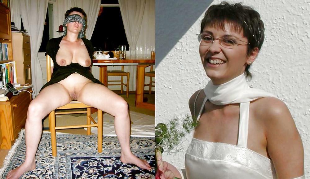 25P Real Amateur Brides Dressed Undressed 14
