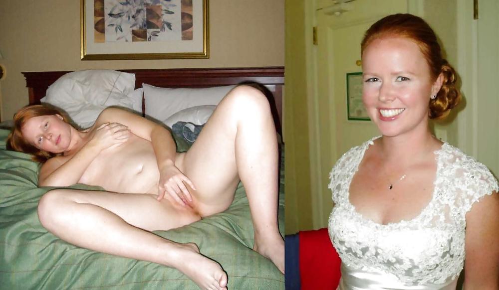 25P Real Amateur Brides Dressed Undressed 14
