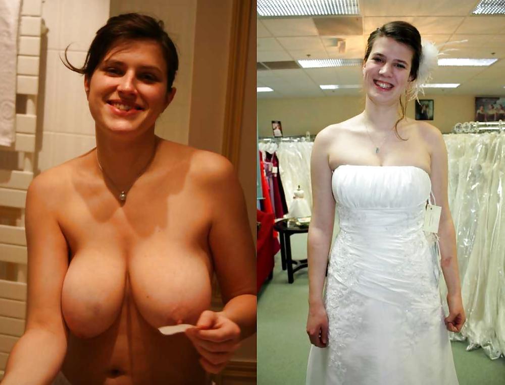 25P Real Amateur Brides Dressed Undressed 14