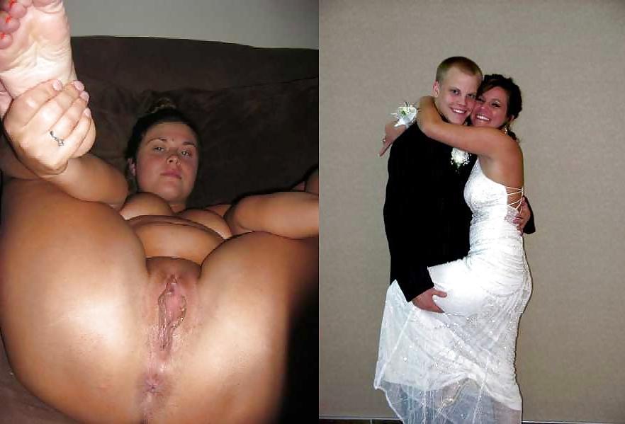 25P Real Amateur Brides Dressed Undressed 14