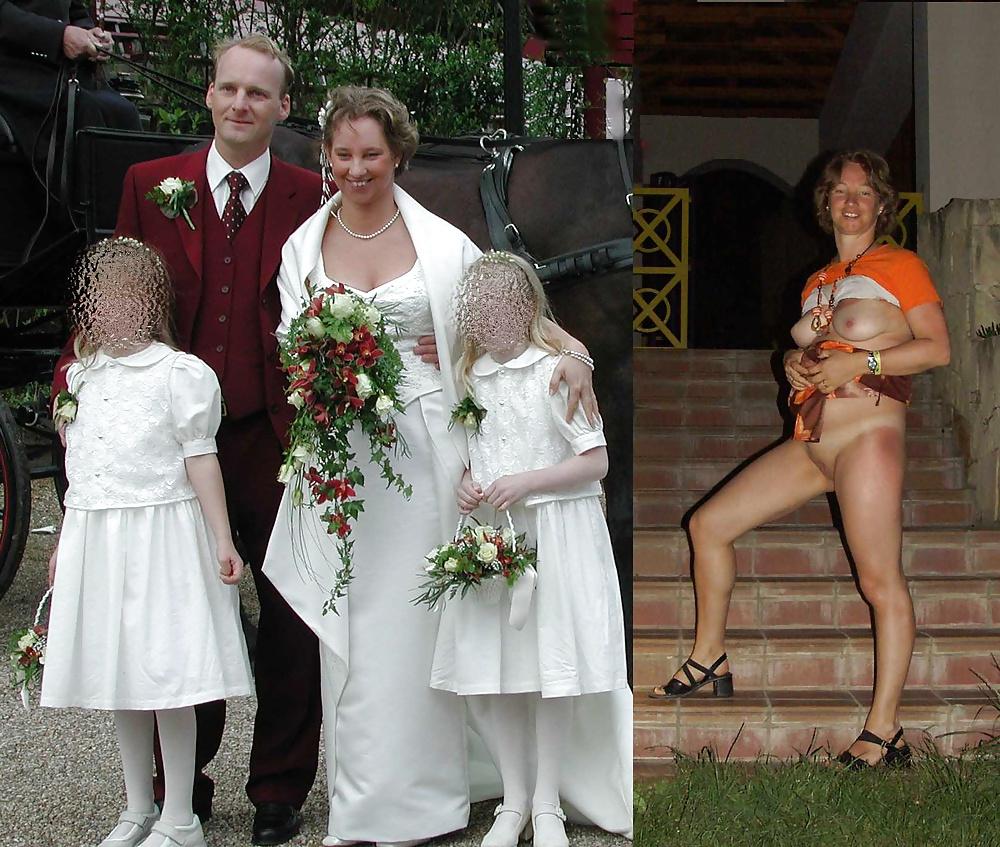 25P Real Amateur Brides Dressed Undressed 14