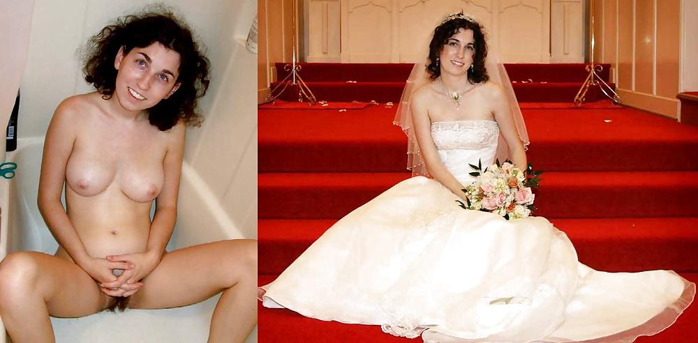 25P Real Amateur Brides Dressed Undressed 14