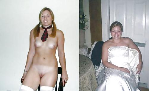 25P Real Amateur Brides Dressed Undressed 14
