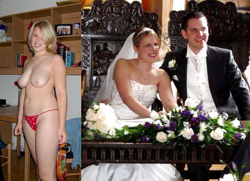 25P Real Amateur Brides Dressed Undressed 14