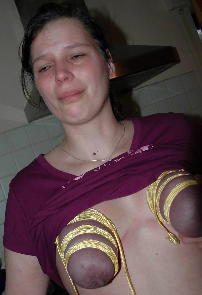 20P German amateur tits bondage