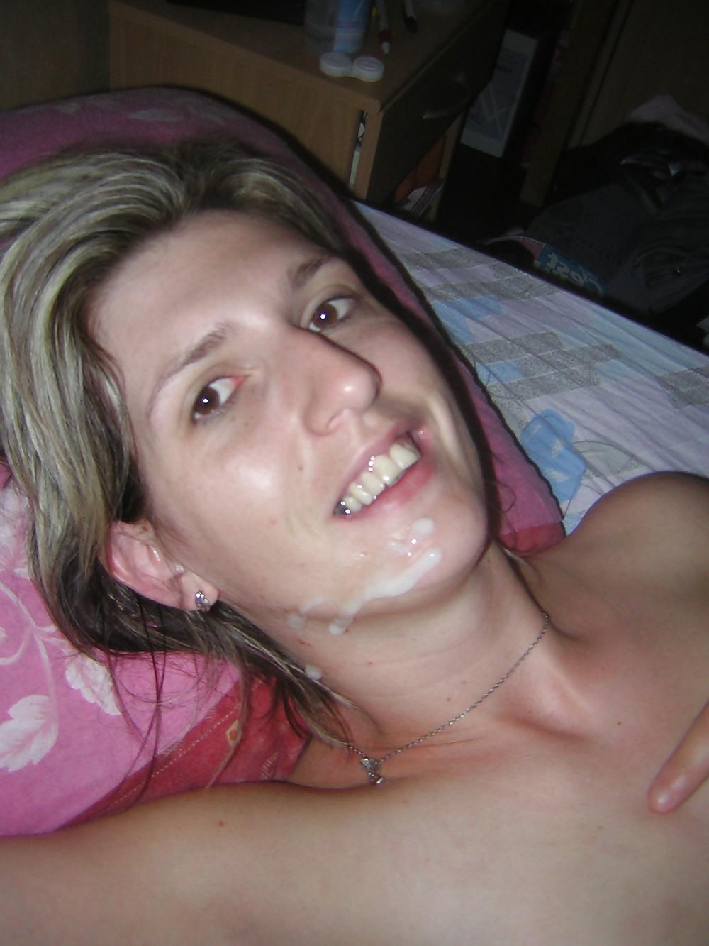 25P Aline french amateur shave pussy and facial