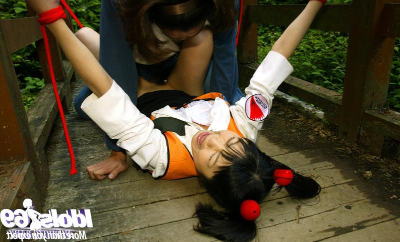 16P Submissive asian babe gets bound and roughly fucked outdoor