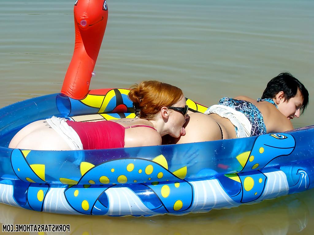 16P Lascivious pornstars are into crazy groupsex with a lucky guy outdoor