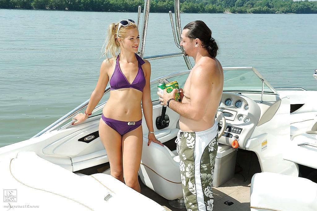 16P Hot cutie Chary with tiny tits stripping off her bikini outdoor