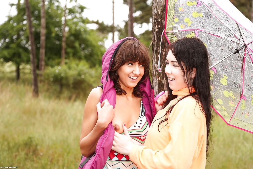 16P Sensual outdoor lezzi finger fucking porn along Suzy Rainbow and her friend
