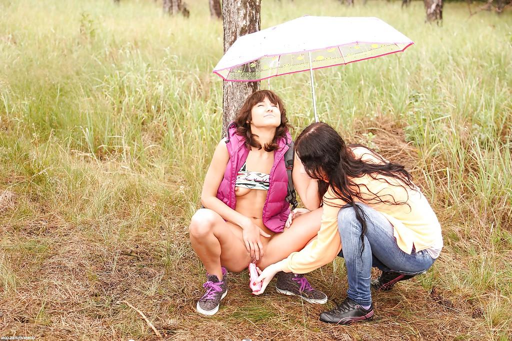 16P Sensual outdoor lezzi finger fucking porn along Suzy Rainbow and her friend