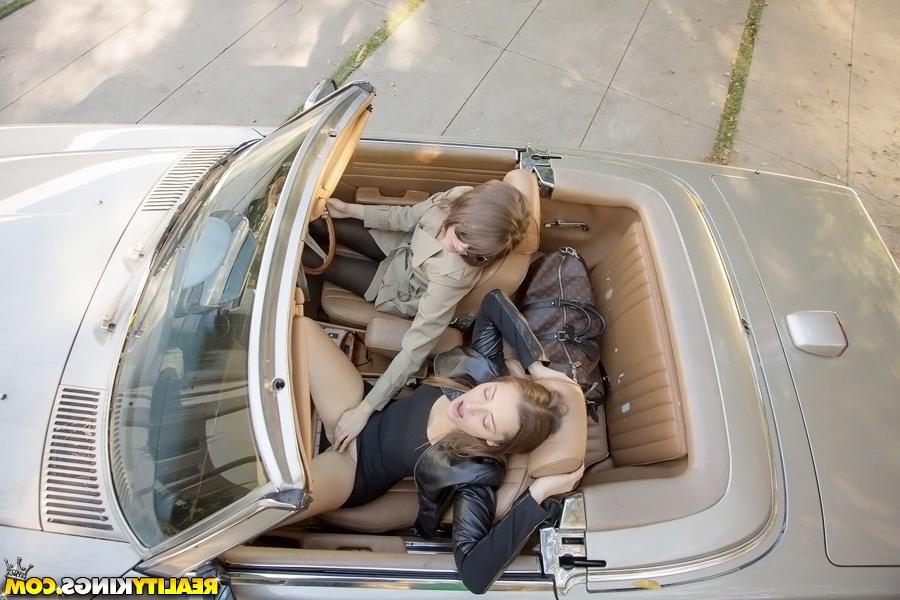 16P Sexy chick Dani Daniels making out with her lesbian friend outdoor
