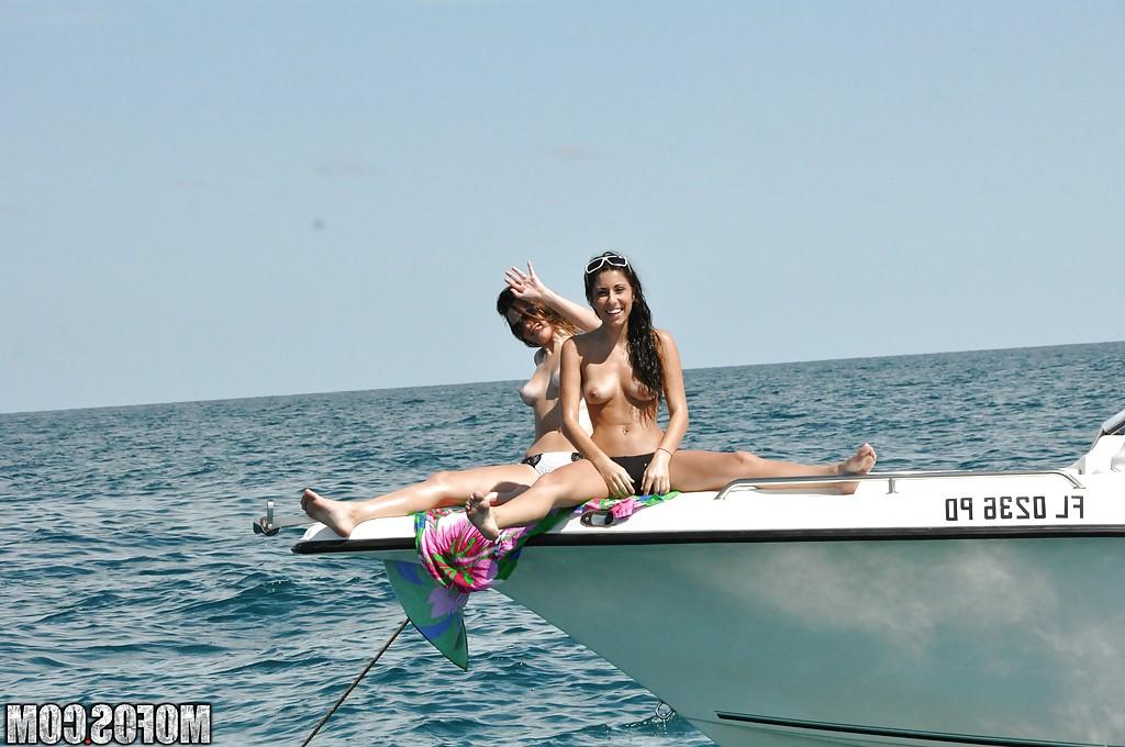 16P Beautiful babes in sun glasses Daniela &amp; Trystan having fun outdoor