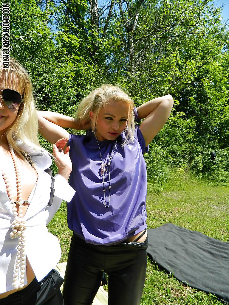 16P Raunchy and horny babes are into hardcore lesbian party outdoor