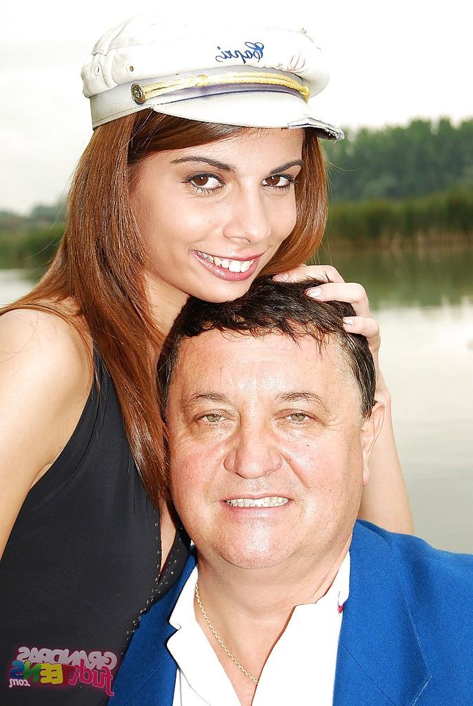 16P Pretty teen babe Betty Stylle gets shagged by an oldman outdoor