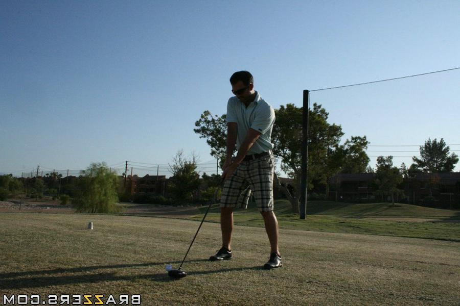 16P Tanya James with big tits plays golf and has wild sex outdoor