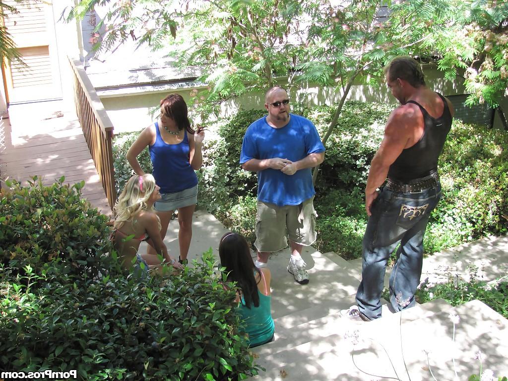 16P Teagan Summers with tiny tits has groupsex outdoor and masturbates