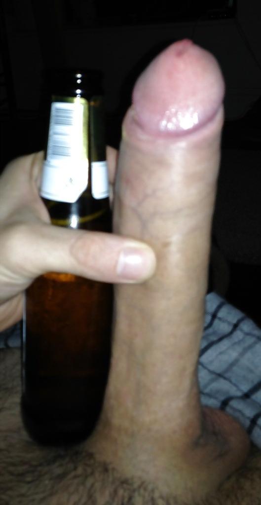 16P Naked amateur showing his white monster cock