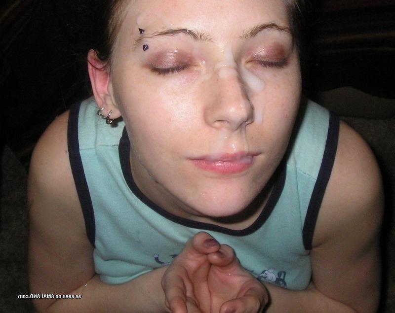 15P Kinky amateur girls taking messy facials
