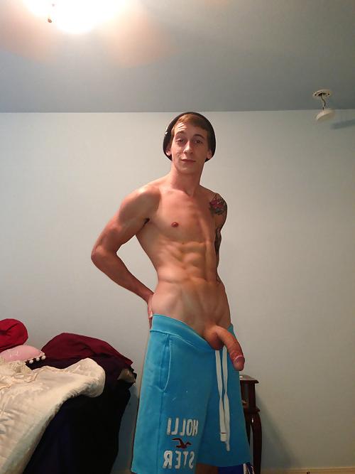 16P Real amateur shows off his big stiff dick