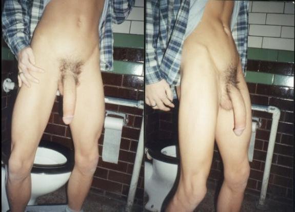 16P Naked amateur stud shows off his long white cock