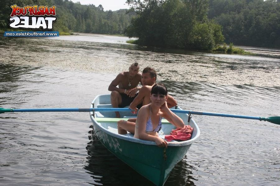 10P Wild Russian cutie fucked outdoors