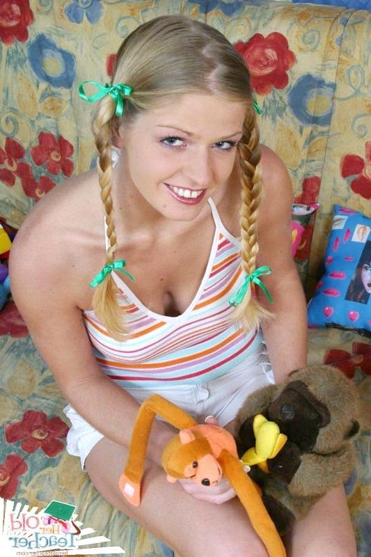 20P Old teacher fuck a pigtailed cutie in all her pink holes
