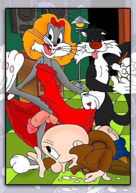 12P Alluring Lola slams Daffy Duck and gets a cum