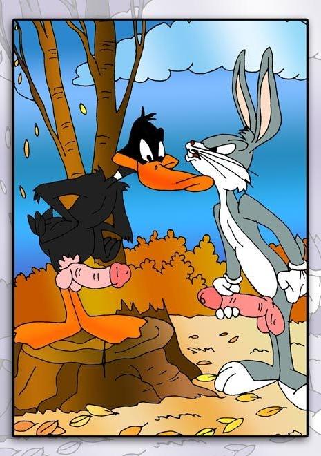 12P Alluring Lola slams Daffy Duck and gets a cum
