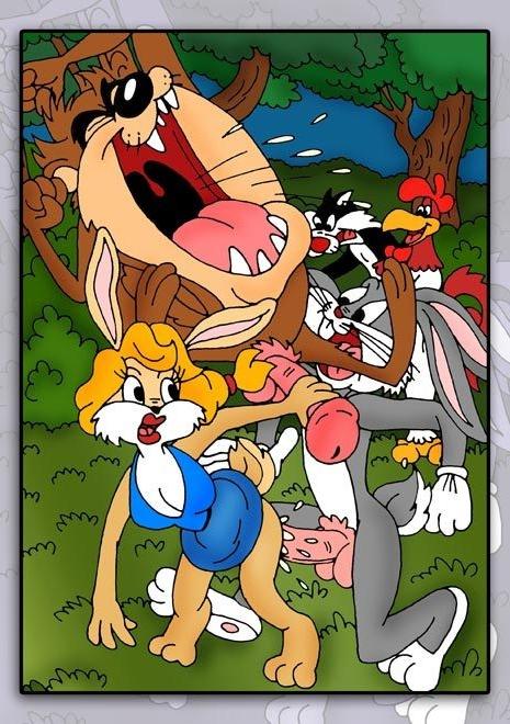 12P Alluring Lola slams Daffy Duck and gets a cum