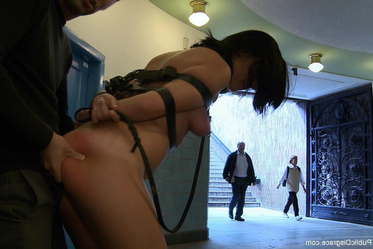 24P Babe gets tied, humiliated and fucked outdoor in public