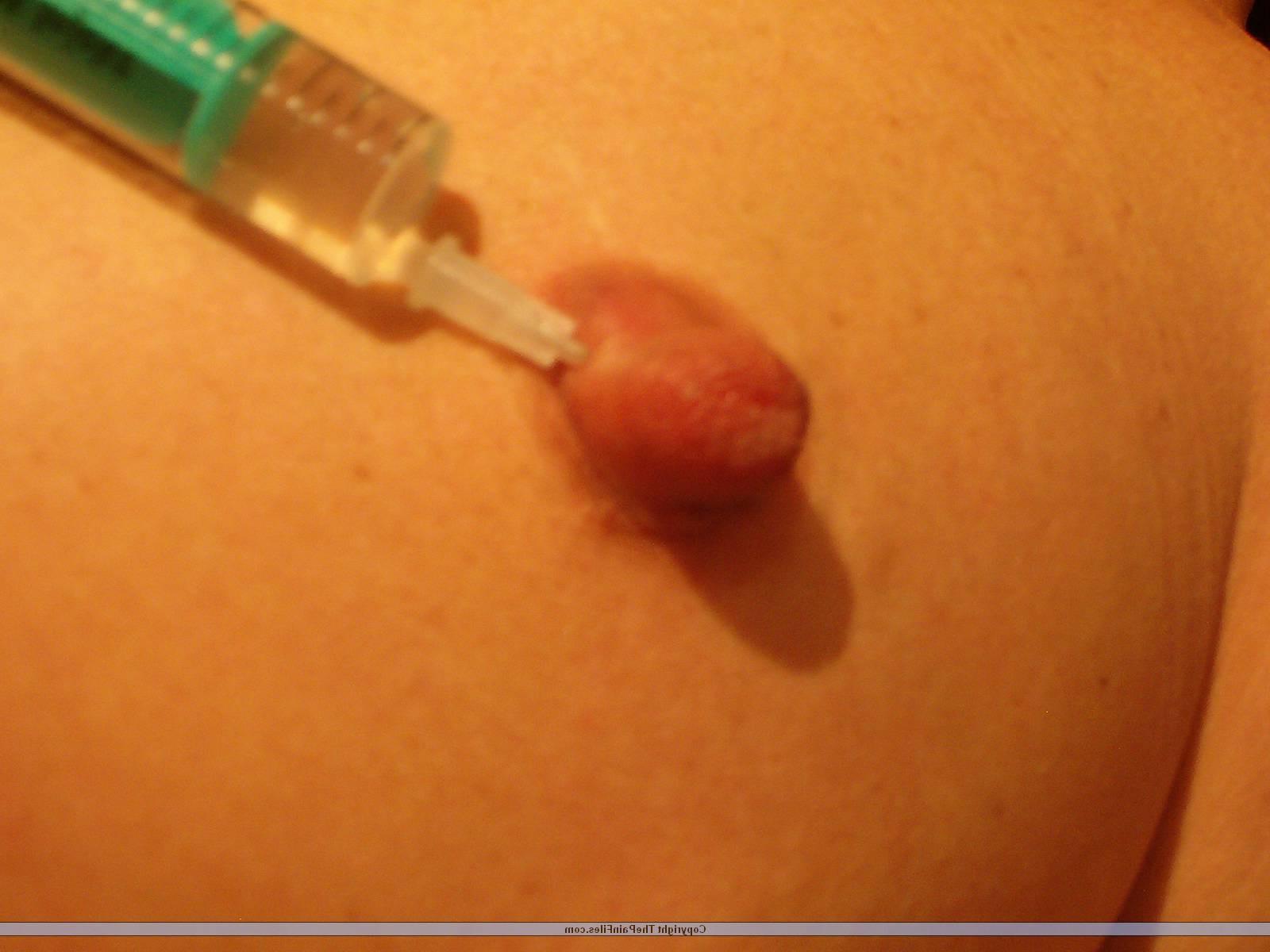 16P Extreme play piercing pain and saline injection torments for the german amateur 