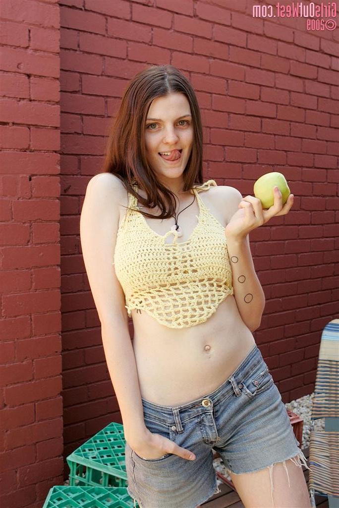 16P Australian hippie girl getting naked and playing outdoors