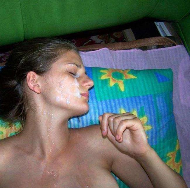 15P Real amateur girlfriends taking sticky cumshots