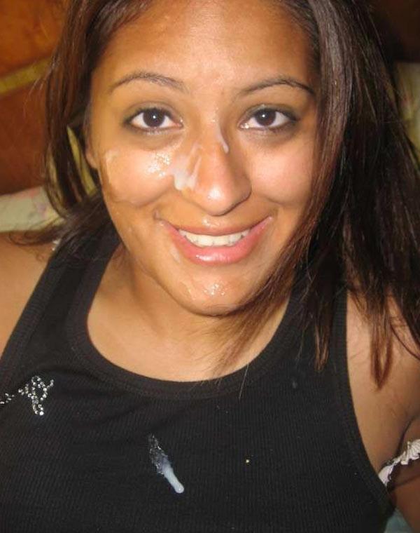 15P Real amateur girlfriends taking cum facials